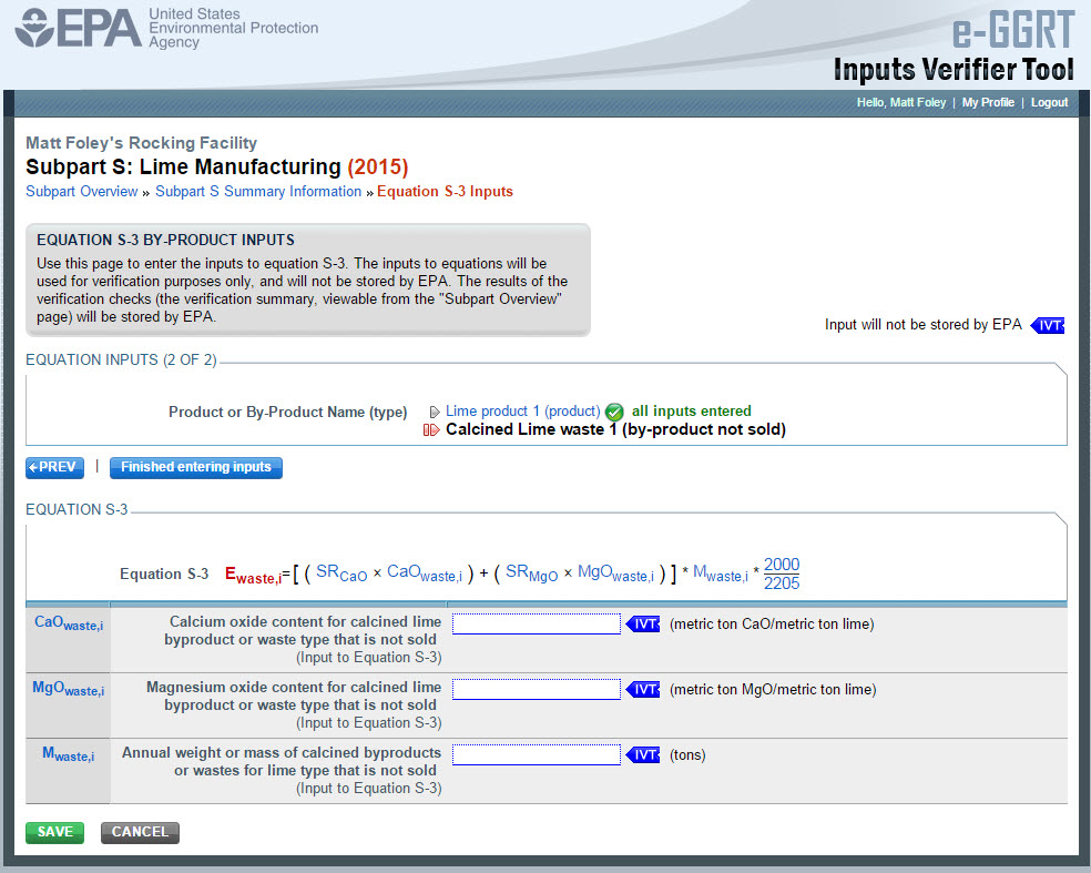 Image of Subpart S: Lime Manufacturing webpage.